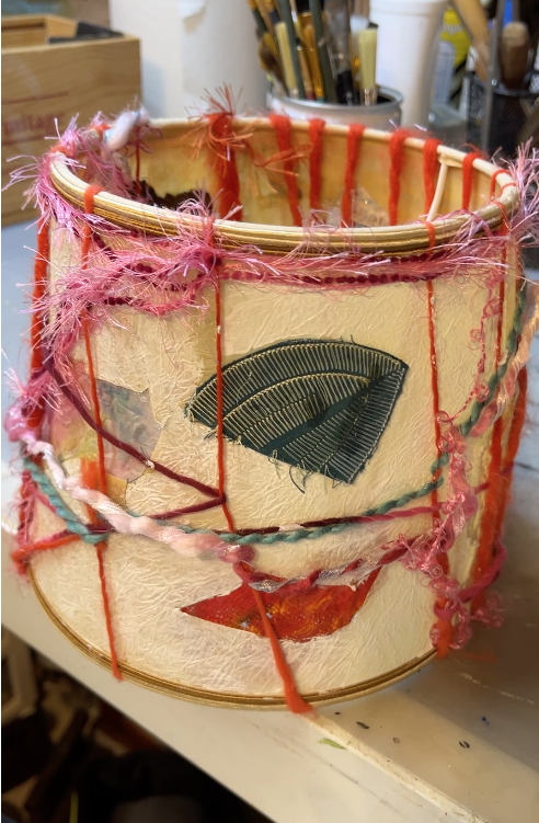 relooking chapeau de lampe de chevet