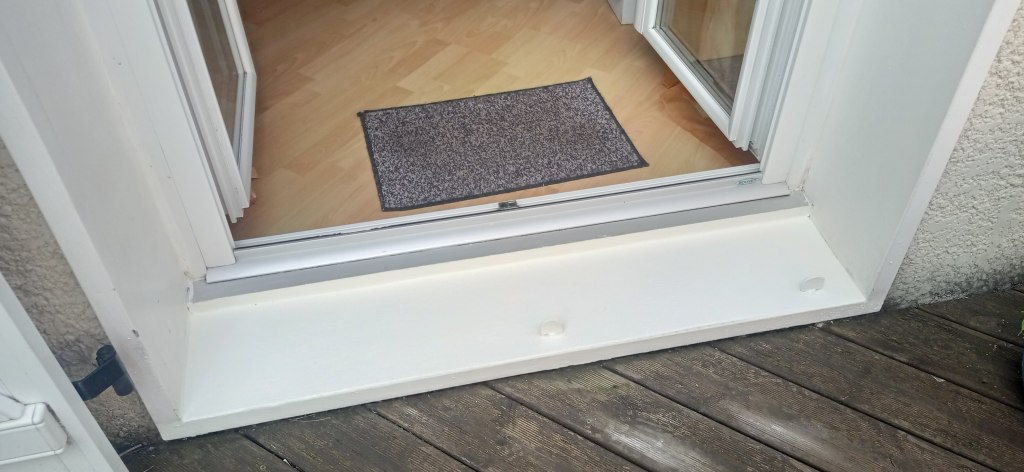 seuil de porte après 2 couches de peinture