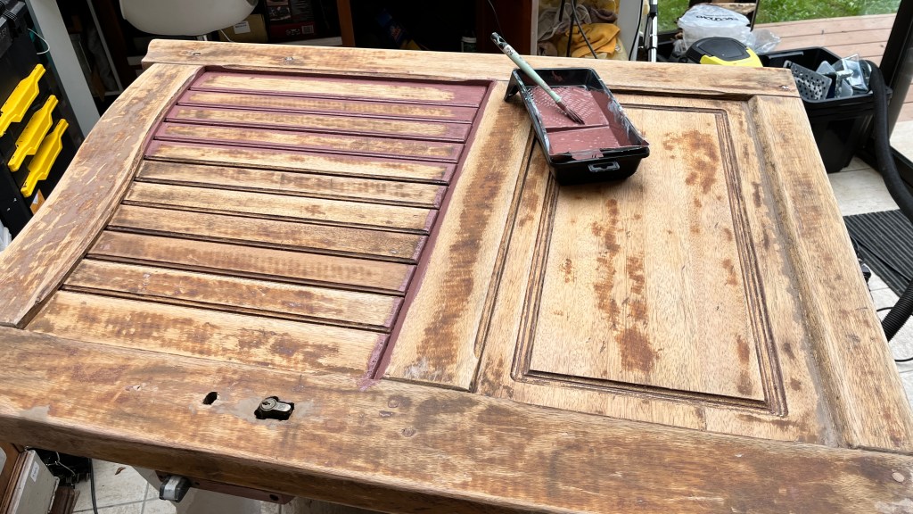 première couche peinture portillon bois